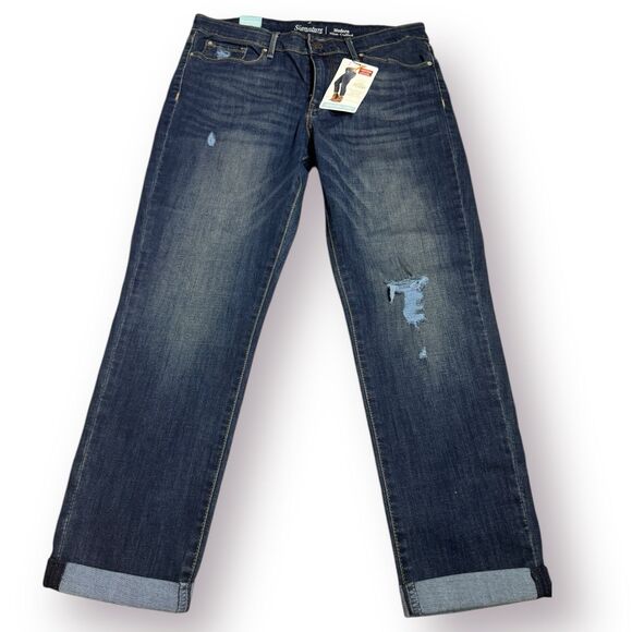 Signature by Levi Strauss Cuffed Jeans‎ Size 14 Modern Slim Cuffed 32” Waist - Picture 1 of 7